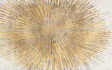 Tapet personalizat fine art cu dungi radiante aurii golden goddess