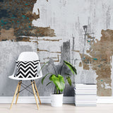 Tapet personalizat fine art cu texturi abstracte in maro si alb brown art wall