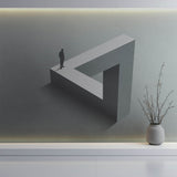 Tapet Personalizat Fine Art cu constructie de ciment in iluzie optica - TRIANGLE ILLUSION