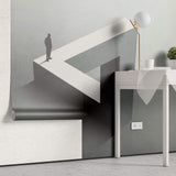 Tapet Personalizat Fine Art cu constructie de ciment in iluzie optica - TRIANGLE ILLUSION