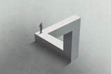 Tapet Personalizat Fine Art cu constructie de ciment in iluzie optica - TRIANGLE ILLUSION