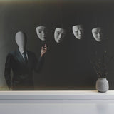 Tapet Personalizat Fine Art cu om si mastile sale - EXPRESSIONS