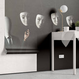 Tapet Personalizat Fine Art cu om si mastile sale - EXPRESSIONS
