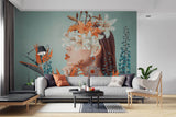 Tapet Personalizat Fine Art cu figura feminina inflorita - BIRD OF PARADISE WOMAN