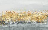 Tapet Personalizat Fine Art cu copaci abstracti cu frunze aurii - GOLDEN PLASTER LEAVES