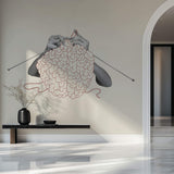 Tapet Personalizat Fine Art cu creier crosetat intr-o viziune abstracta - BRAIN CROCHE