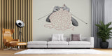 Tapet Personalizat Fine Art cu creier crosetat intr-o viziune abstracta - BRAIN CROCHE
