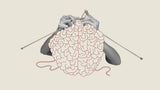 Tapet Personalizat Fine Art cu creier crosetat intr-o viziune abstracta - BRAIN CROCHE