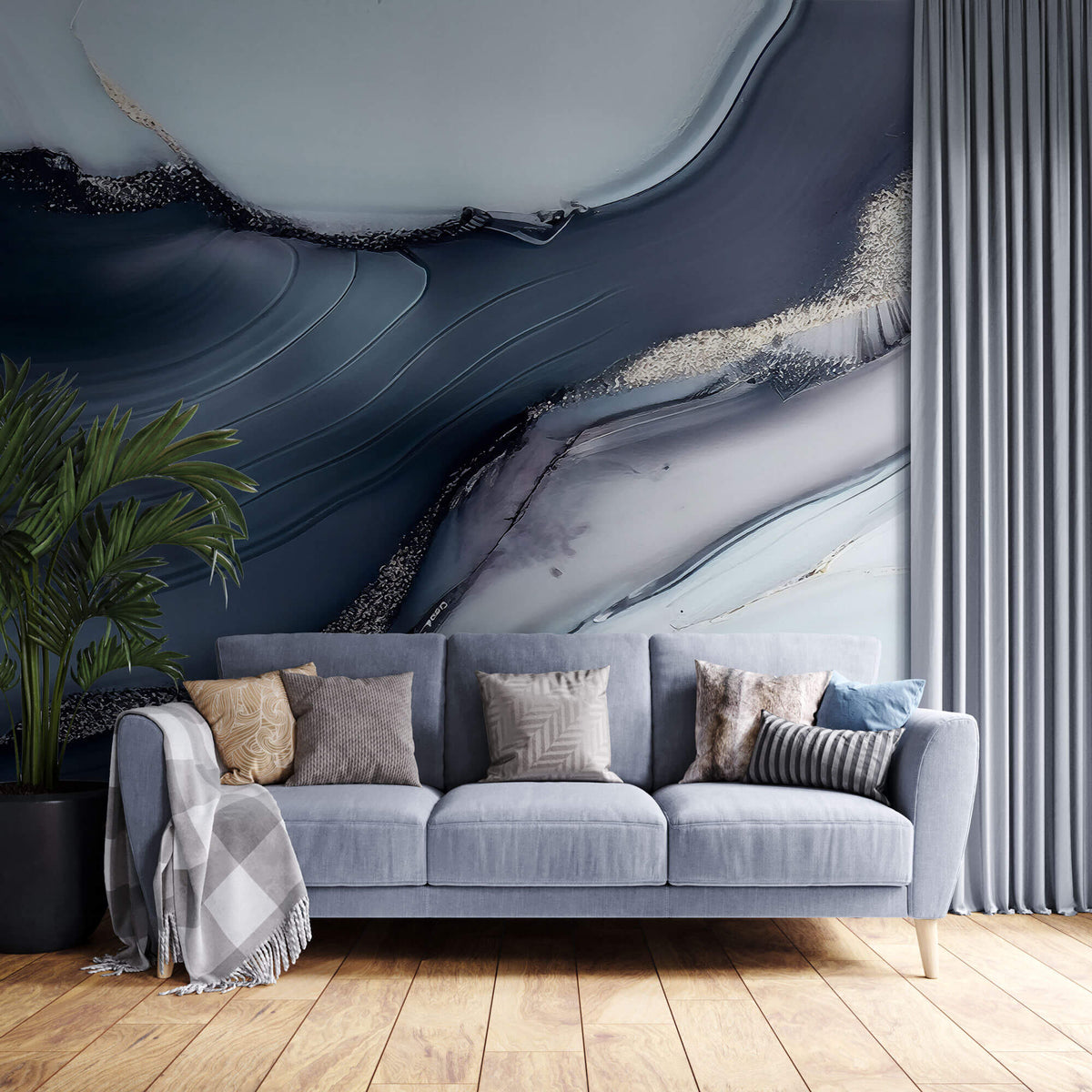 Tapet Personalizat Fine Art cu peisaj glaciar abstract - ICE PAINT