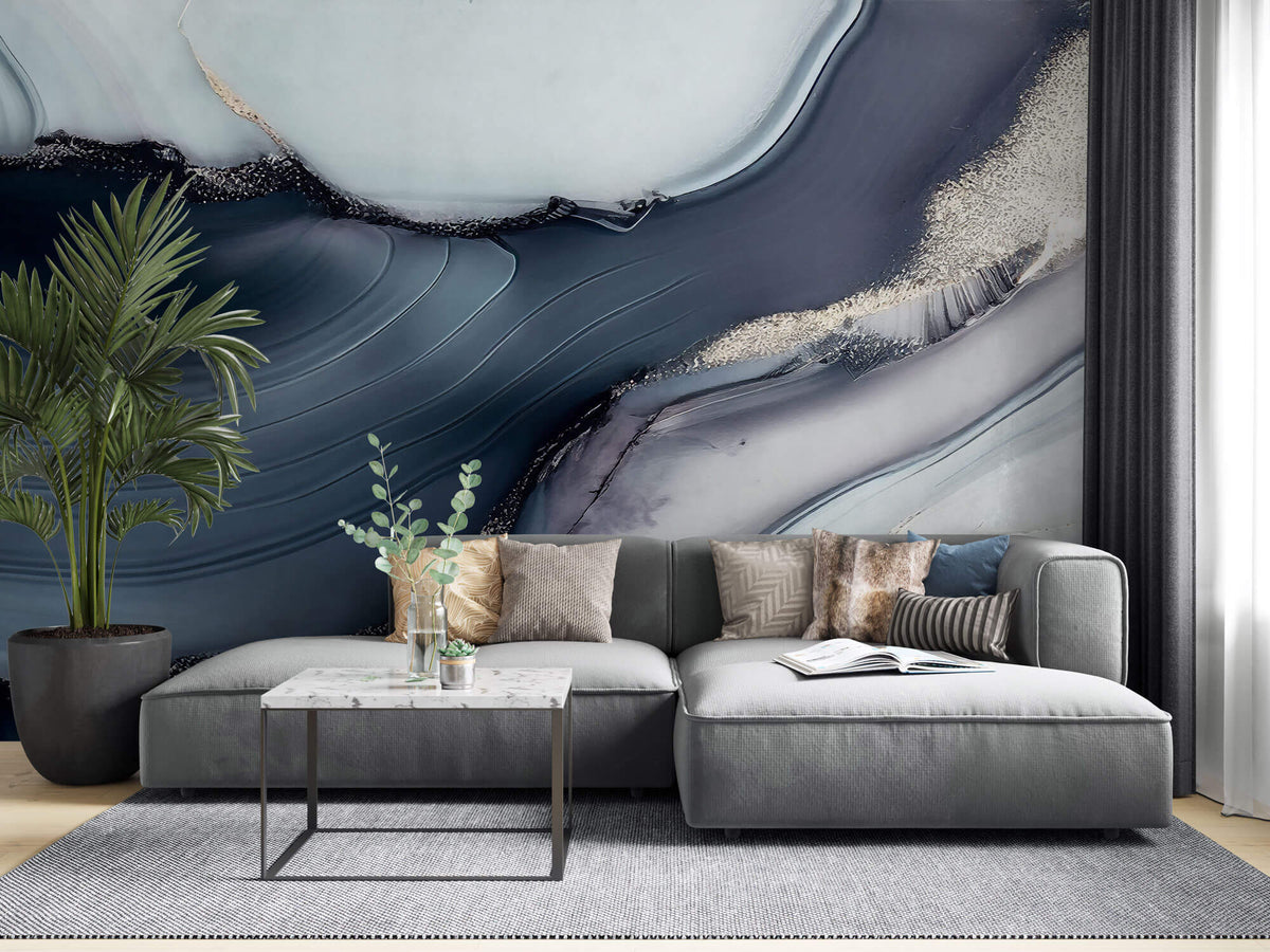 Tapet Personalizat Fine Art cu peisaj glaciar abstract - ICE PAINT