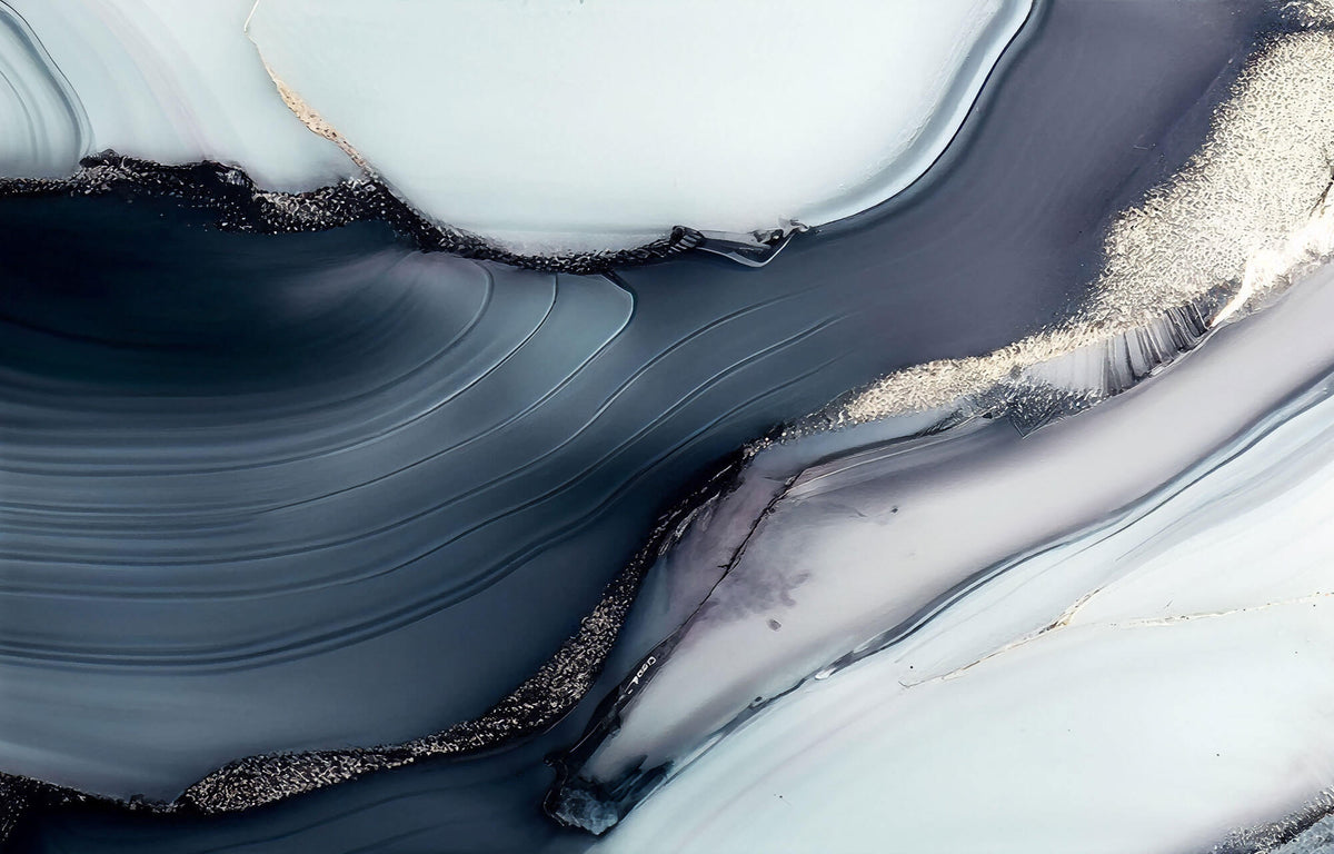 Tapet Personalizat Fine Art cu peisaj glaciar abstract - ICE PAINT