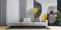 Tapet Personalizat Fine Art cu elemente abstracte si fundal texturat - MODERN ART