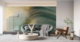 Tapet personalizat fotografie cu valurile marii in lumina apusului sunset waves