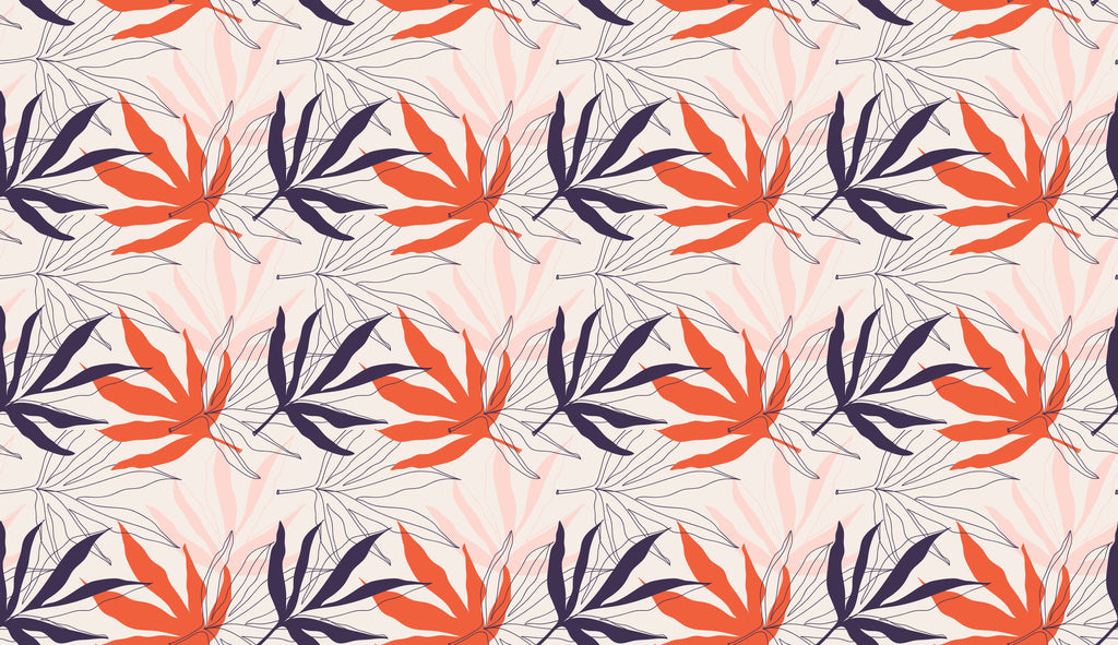 Tapet personalizat - CORAL LEAVES