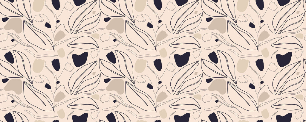 Tapet personalizat - BEIGE LINE TULIPS