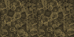 Tapet personalizat Line Art cu cercuri liniare ce amintesc de inelele de lemn - WOODEN LINES