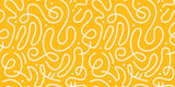 Tapet personalizat Line Art cu model modern minimalist jucaus in nuante vibrante de galben - YELLOW BRIGHT