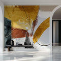 Tapet personalizat Line Art cu pictura abstracta si textura stil plaster - ABSTRACT PAINT LINES