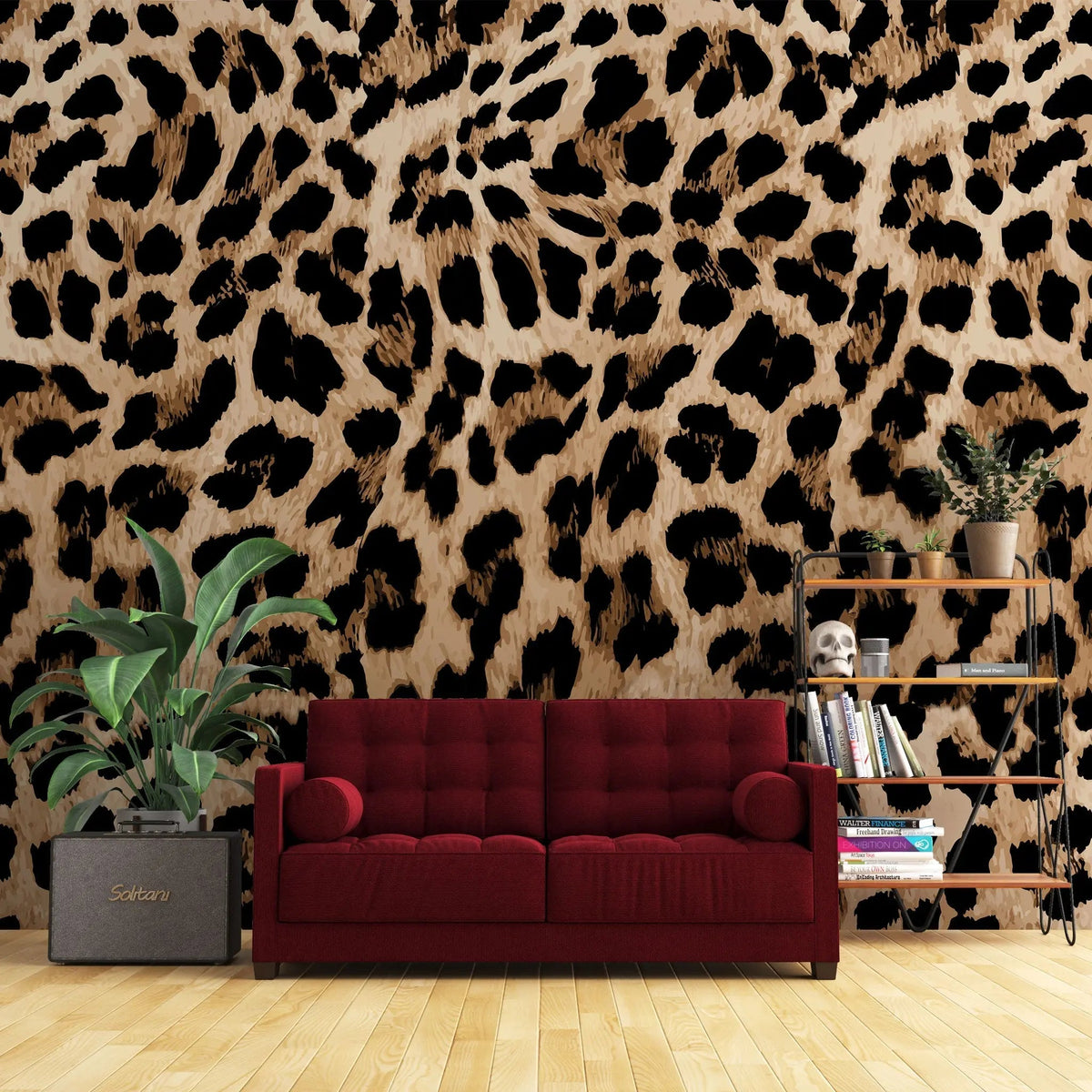 Tapet personalizat cu print de leopard leopard