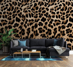 Tapet personalizat cu print de leopard leopard