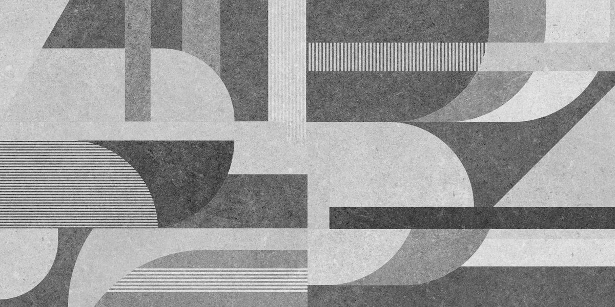 Tapet personalizat modern cu forme geometrice in nuante de gri gray shades