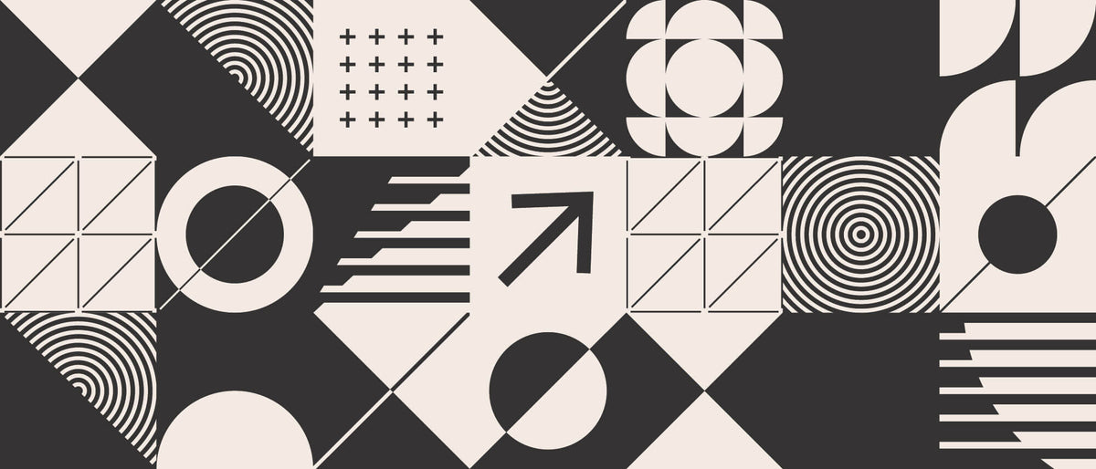 Tapet personalizat Modern cu design minimalist abstract in nuante de alb negru - MODERN GEOMETRICS