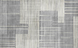 Tapet personalizat Modern cu dungi bej si gri pe un fundal texturat tip plaster - PLASTERED STRIPES
