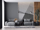 Tapet personalizat Modern cu dungi si forme geometrice diagonale in nuante de gri - GRAY DIAGONAL