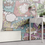 Tapet personalizat pop art & cartoon cu expresii in stil retro retro speech bubbles