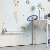 Tapet personalizat pop art & cartoon cu pattern retro intr o atmosfera de vara