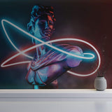 Tapet Personalizat Pop Art & Cartoon cu statueta moderna si lumini neon - NEON SCULPTURE