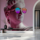 Tapet Personalizat Pop Art & Cartoon cu sculptura de piatra cu ochelari de soare psihedelici - MELTED SUNGLASSES