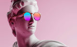 Tapet Personalizat Pop Art & Cartoon cu sculptura de piatra cu ochelari de soare psihedelici - MELTED SUNGLASSES