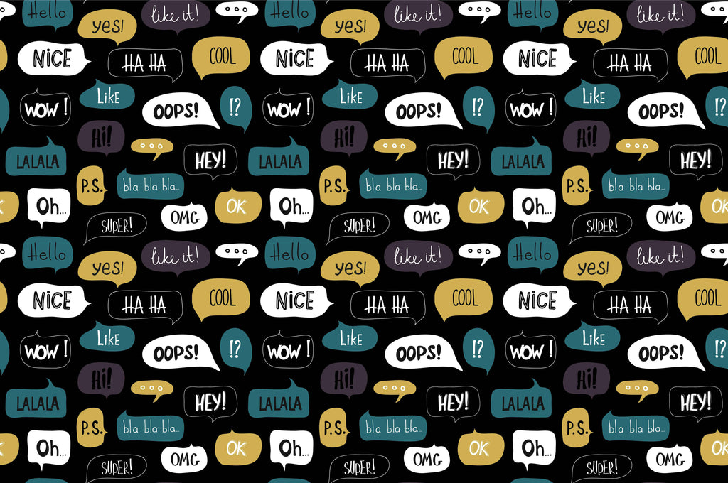 Tapet personalizat - TEXT BUBBLES