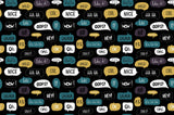 Text Bubbles Personalised Wallpaper