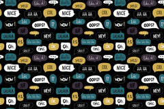 Text Bubbles Personalised Wallpaper