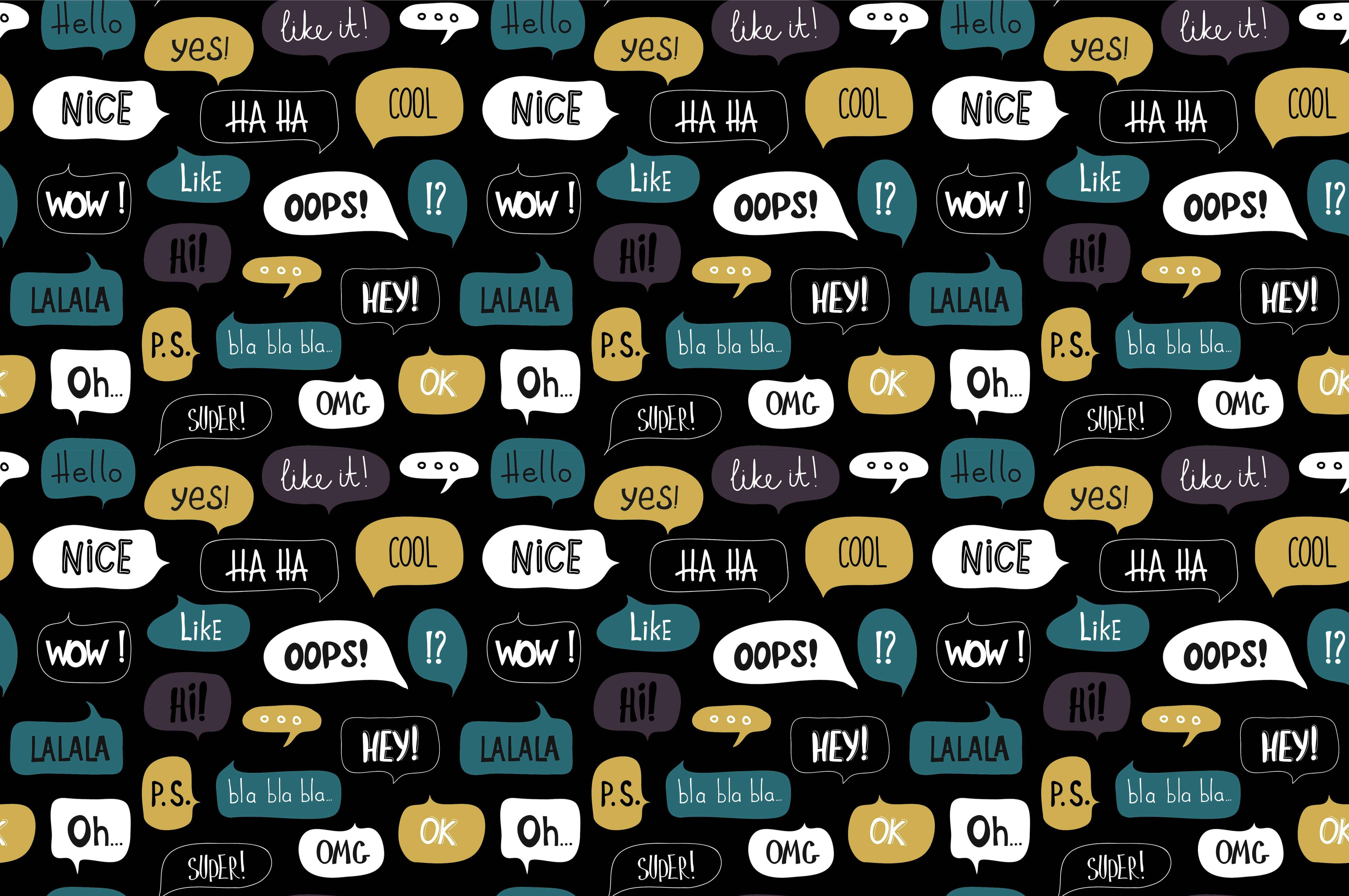 Tapet personalizat - TEXT BUBBLES