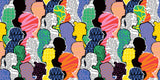 Tapet Personalizat Pop Art & Cartoon cu oameni realizati in colaj de ziare - CROWDED