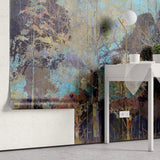 Tapet personalizat forest cu padure pictata abstract painted forest