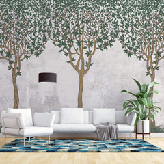 Tapet personalizat forest cu copaci in stil celtic celtic trees
