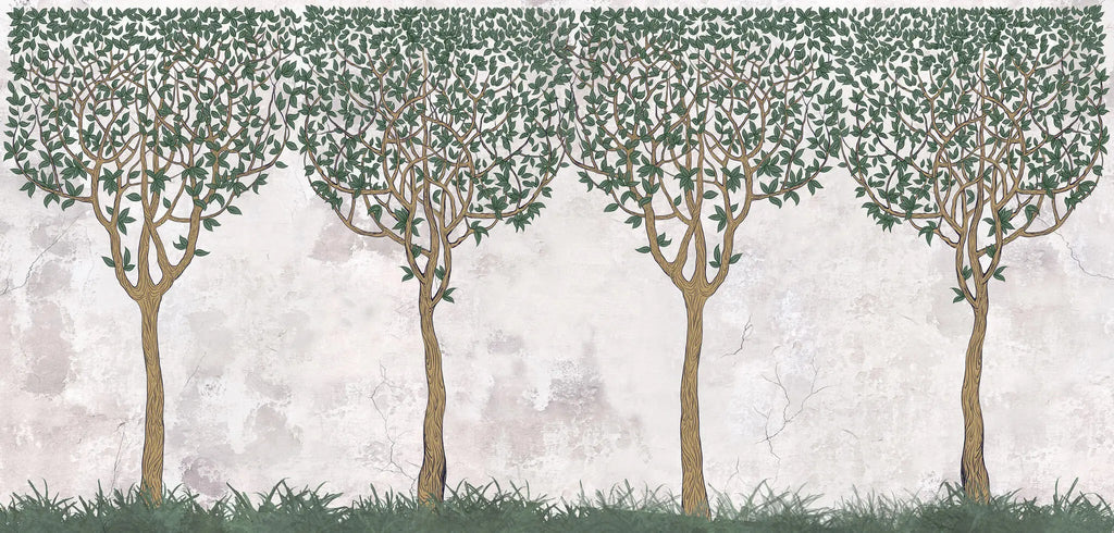 Tapet personalizat forest cu copaci in stil celtic celtic trees