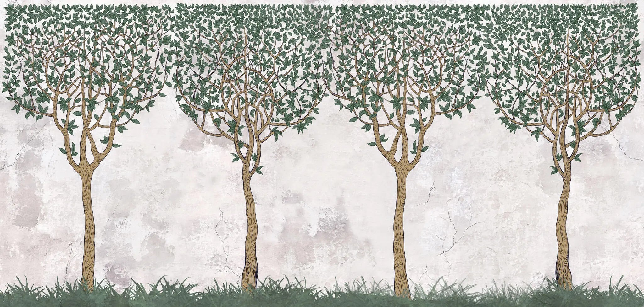Tapet personalizat forest cu copaci in stil celtic celtic trees