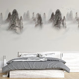 Tapet personalizat forest cu muntii tianzi din china aflati sub ceata tianzi mountains