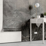 Tapet personalizat forest cu o padure stilizata in nuante intunecate ce aduce un aer de mister si eleganta contemporana dark art forest