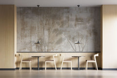 Tapet personalizat forest cu o silueta a copacilor texturata ca o panza oferind un aspect artistic si modern textile paint forest