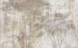 Tapet personalizat forest cu o silueta a copacilor texturata ca o panza oferind un aspect artistic si modern textile paint forest