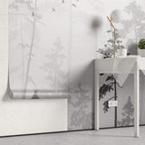 Tapet Personalizat Forest cu peisaj vertical dintr-o padure in ceata - VERTICAL FOG TREES