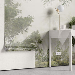 Tapet Personalizat Forest cu padure ploioasa in ceata - TROPICAL FOREST