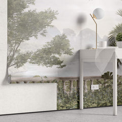 Tapet Personalizat Forest cu vedere la munti si vegetatie - TROPICAL VIEWPOINT