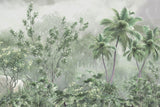 Tapet Personalizat Forest cu padure tropicala verde in ceata - DENSE TROPICAL FOREST